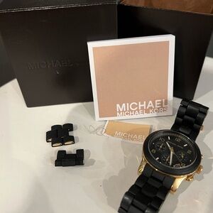 Michael Kors black rubber watch